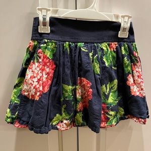 Abercrombie kids floral skater skirt M
